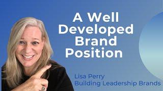 A Well Developed Brand Position
