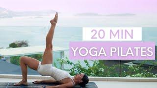 20 MIN SUNSET PILATES YOGA WORKOUT || Feel Good Routine