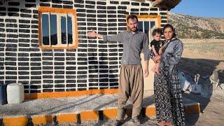 Nomadic house building: glass installation and beautiful painting of Hossein and Ghazal hut