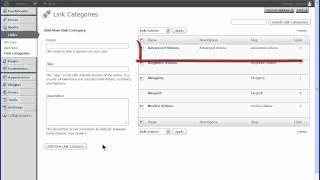 WordPress Link Categories