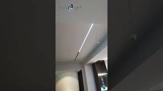 LED aluminum profie with running led strip light.