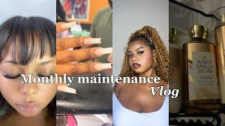 MAINTENANCE VLOG GLOW UP WITH ME , Hair , Nails  Lashes , Facial & More