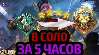 С ЭПИКА ДО ЛЕГЕНДЫ В СОЛО ЗА 5 ЧАСОВ ПОСЛЕ СТАРТА СЕЗОНА МОБАЙЛ ЛЕГЕНДС MOBILE LEGENDS