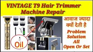 Vintage T9 Hair trimmer machine repair. vintage trimmer Open kase karte h. hair #viral trimmer t9