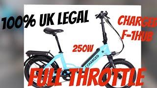 100% UK LEGAL-FULL THROTTLE Charged F1 HUB-E-bike. 250w Awesome Absolutely Awesome