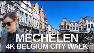 [4K] The city of Mechelen, Antwerp, Belgium virtual walk with natural sounds