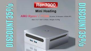 GenMachine New Mini PC Ren7000 7730U Suporte CPU AMD Ryzen7 7730U Windows 1011 DDR4 3200MHz 64GB RAM