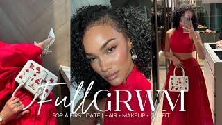 full get ready with me for a 1st date | hair + makeup + outfit +fragrances | allyiahsface grwm