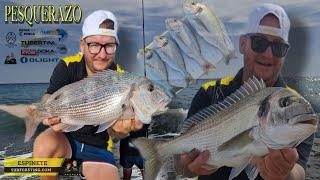 ‼️Mi primer Denton a Surfcasting y pesquerazo de doradas un POKER 