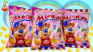 MIKA Corn Sticks with A SURPRISE! Is there a cool prize inside?! Surprise unboxing