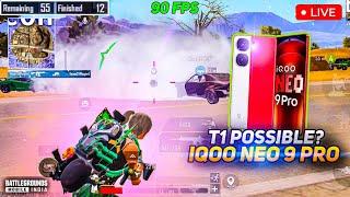 BGMI LIVE IQOO NEO 9 PRO PERFORMANCE TEST  | SMOOTH + 90FPS PUBG / BGMI TEST 2024#iqooneo9pro