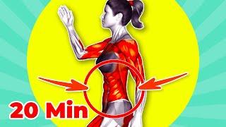  20-МИНУТНАЯ Тренировка для сжигания жира на животе дома - Быстро потеряйте жир на животе