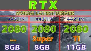 RTX 2080 vs RTX 2080 SUPER vs RTX  2080Ti | Latest Driver 442.19 |