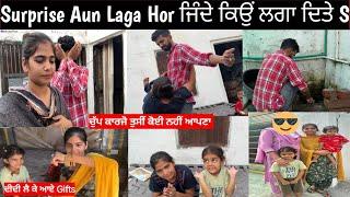 SURPRISE AUN LAGA HOR ਜਿੰਦੇ ਕਿਉਂ ਲੱਗਾ ਦਿਤੇ Gifts #trending  #couple #love #funny