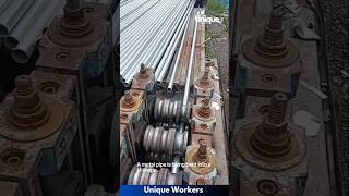 Pipe bending machine - The workers do their job perfectly || #machine #shorts