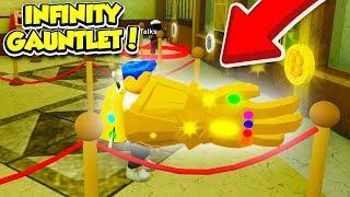 Using THANOS INFINITY GAUNTLET To Rob The BANK In ROBBERY SIMULATOR!! (Roblox)