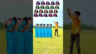 Five cute blue colour bhabi correct head matching with tu radha meri main shyam tera songs#shorts