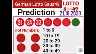 German Lotto Prediction For 21 October 2023 | German Lotto Hot Numbers