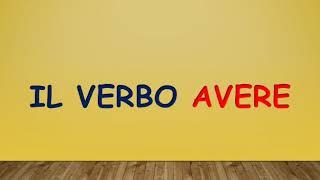 Il verbo avere