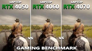 LAPTOP RTX 4050 vs RTX 4060 vs RTX 4070 Gaming Benchmark Test | Tested in 10 Games |