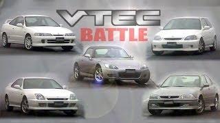 [ENG CC] Honda VTEC Battle - Integra R, Civic R, S2000, Prelude S, Torneo Ebisu 1999