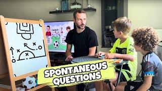 SPONTANEOUS QUESTIONS WITH OMER EYMEN AND YUSUF EMRE | WE ARE LEARNING FOOTBALL WITH DADDY