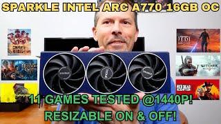 Sparkle Intel Arc A770 16GB OC Tested in 11 Games at 1440p | Resizable BAR On & Off. #a770 #intel