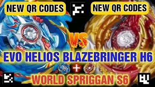 EVO HELIOS BLAZEBRINGER H6 | WORLD SPRIGGAN S6 | ALL NEW QR CODES | BEYBLADE BURST APP