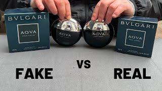 Fake vs Real Bvlgari Aqva Pour Homme Perfume EDT 100 ml