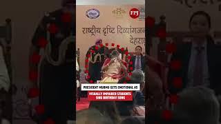 Heartwarming Moment: President Murmu in Tears as Visually‑Impaired Kids Sing for Her 67th Birthday