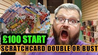 NEW SCRATCHCARD DOUBLE OR BUST £100 START 28/10/19