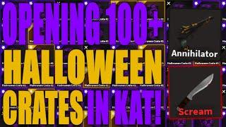 OPENING 100+ HALLOWEEN CRATES IN KAT! (Roblox)