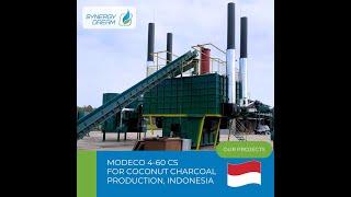 Coconut shell charcoal production furnace ModEco 4-60 CS #charcoalequipment #charcoal #furnace