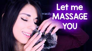 ASMR Let me Massage You. Brain Massage with Mouth Sounds & Trigger Words for Sleep | Fluffy Mic