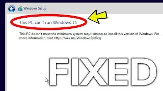 Fix: This PC can't run Windows 11 (Bypass TPM and Secure Boot) - Easiest Method