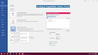 MS Word: How to Find, Convert/Upgrade Compatibility Mode (Old to New Version)