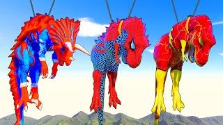 Pro 8 SuperHero Dinosaurs Team |SPIDER-MAN Dinosaur spectacular Transformation with Hulk, Venom...