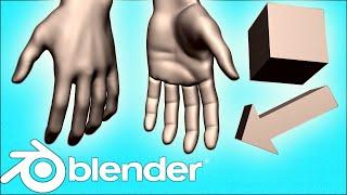 Blender Tutorial, Hand sculpting for beginners, how to sculpt hands with explanations