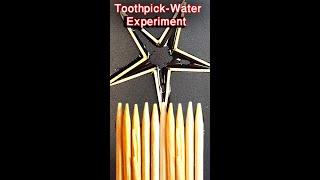 Water Toothpick Experiment IScience Experiment | Capillary action of water I #shorts