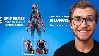 The FREE Fortnite Mobile Skin is AMAZING! (How To Claim Burnoff Skin on iOS/Android)