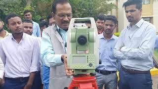 Survey total station instrument setup....