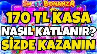  Sweet Bonanza Küçük Kasa 170 TL KASA İLE NASIL KAZANIR ? TÜM TAKTİKLER BU VİDEODA !!!! Big Win