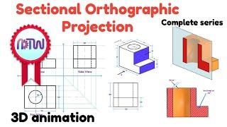 Sectional Orthographic Projections in Engineering Drawing | Complete Guide