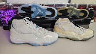 Air Jordan 11 Columbia 1996 OG VS 2024 retro comparison