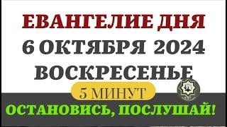 6 ОКТЯБРЯ ВОСКРЕСЕНЬЕ ЕВАНГЕЛИЕ ДНЯ 5 МИНУТ АПОСТОЛ МОЛИТВЫ 2024 #мирправославия