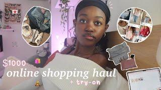 buying my DREAM WARDROBE online  shopping haul + try-on