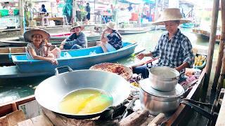 Bangkok Floating Market in Thailand - Thai Street Food