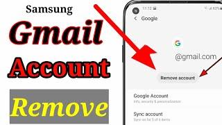 How to Remove Gmail account From Mobile A12//Remove Google account//Gmail account remove Samsung A12