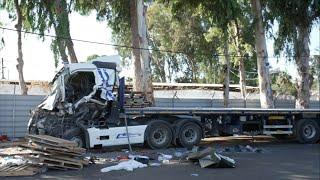 Israeli strikes on northern Gaza kill at least 22, while a truck ramming near Tel Aviv kills 1