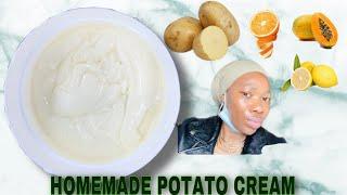 HOW TO MAKE NATURAL LIGHTENING CREAM WITH POTATO & FRUIT EXTRACTS AT  HOME